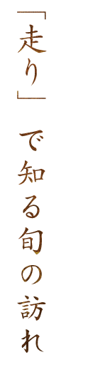 「走り」で知る旬の訪れ